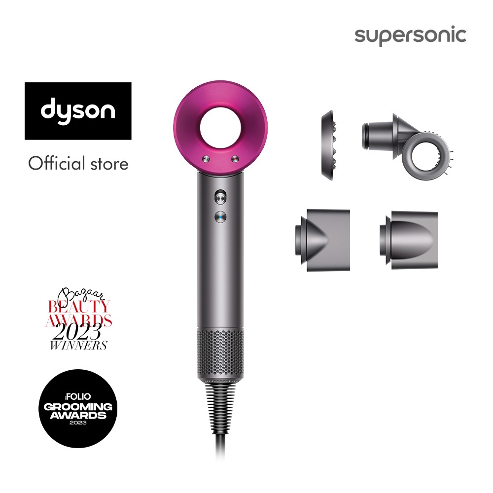 Dyson Supersonic ™  Hair Dryer HD15 (Iron/Fuchsia) with Flyaway Smoother - Pengering Rambut