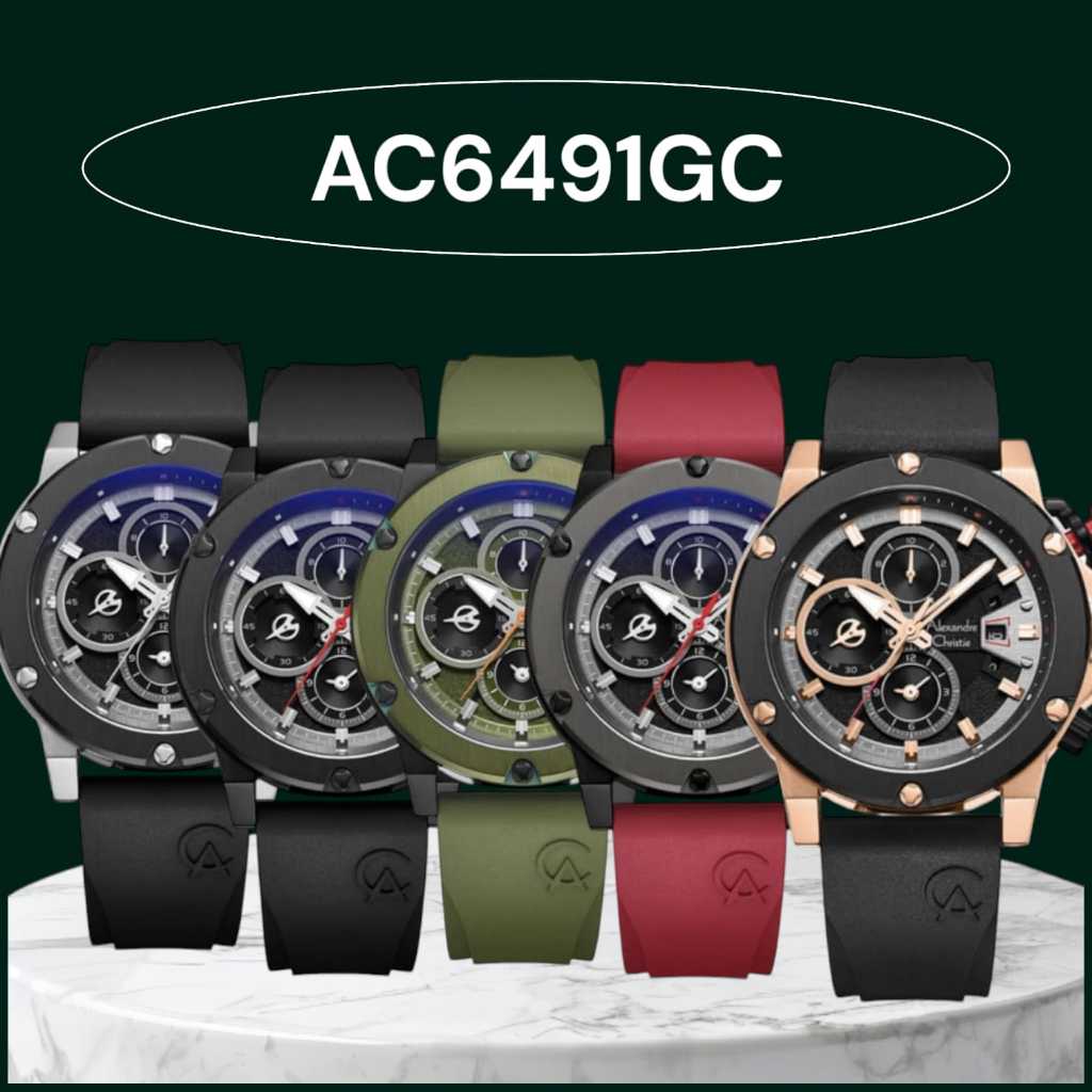 Jam Pria Alexandre Christie AC6491 AC 6491 AC6491GC Original