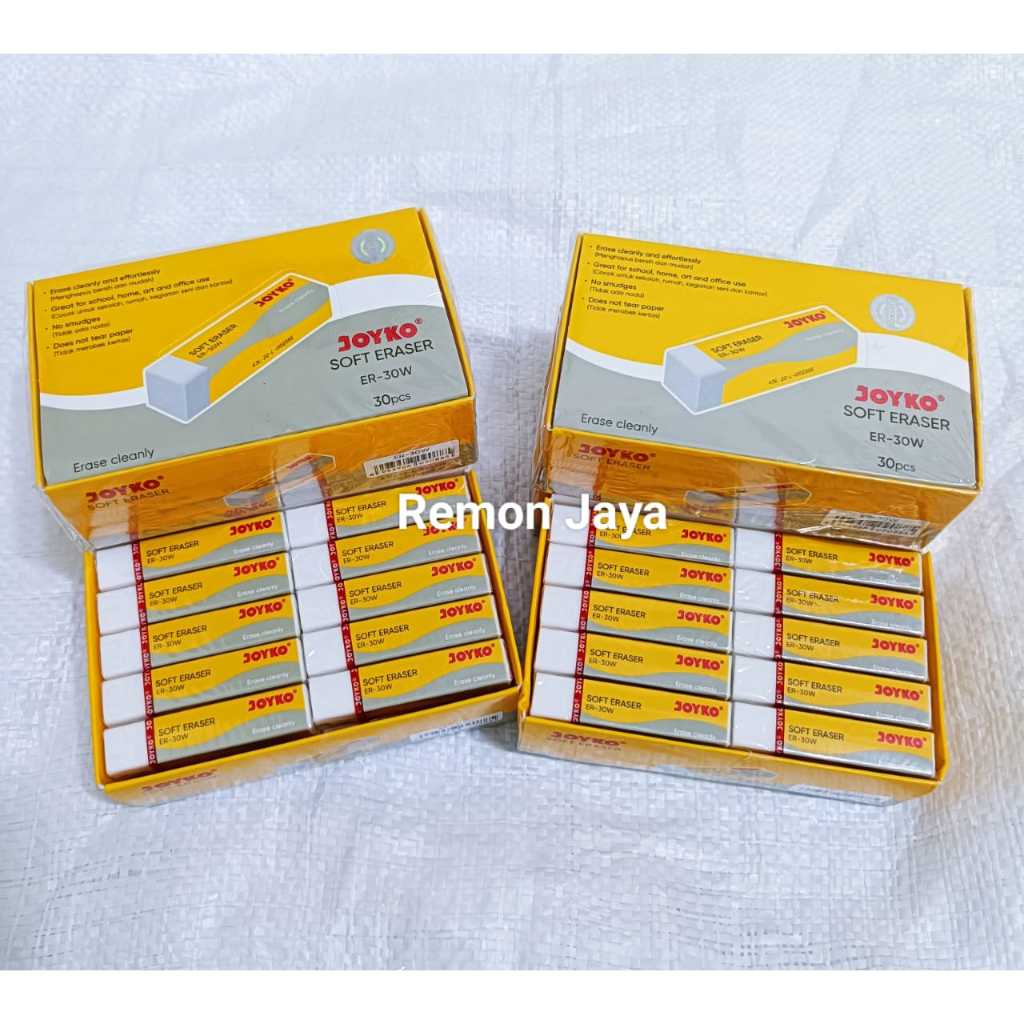 

(ISI 15 / 10 PCS)PENGHAPUS JOYKO ER-30W PUTIH ERASER UKURAN TANGGUNG ECER