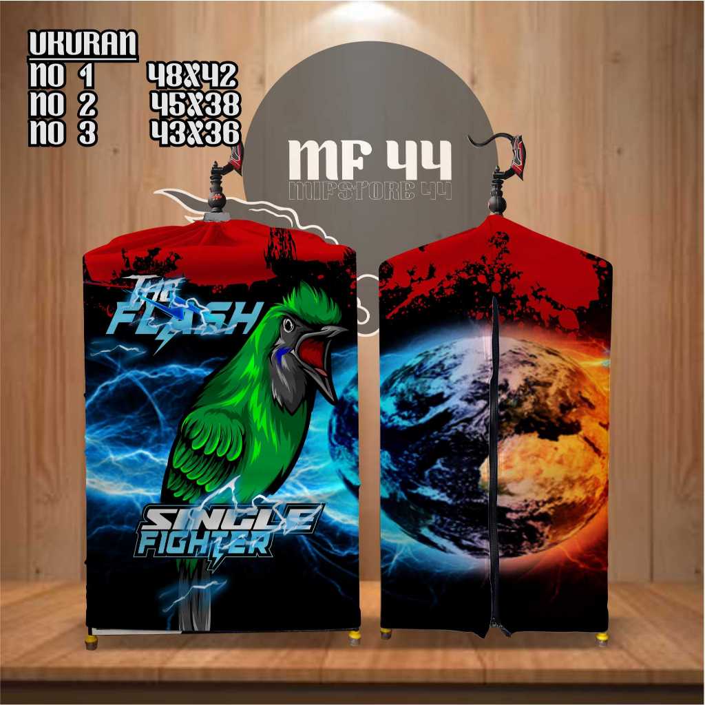 Krodong Sangkar Burung Kotak Bahan Dryfit Custom Printing Ukuran 1 2 3