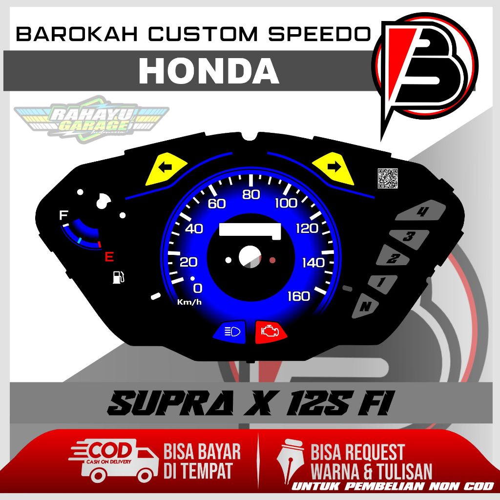 PAPAN SPEEDOMETER CUSTOM SUPRA X 125 FI