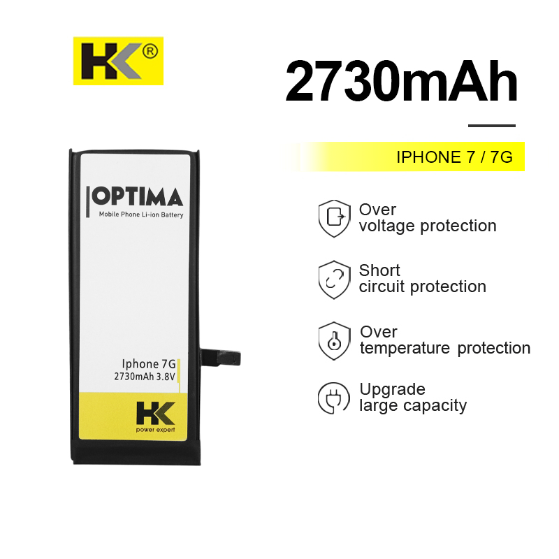 HK Optima Baterai Iphone 7 / 7G 2730 mAh 3.8V Double IC