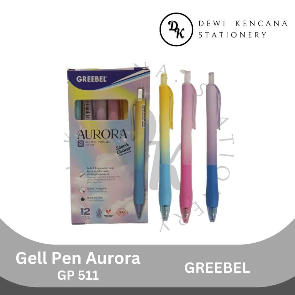 

Pulpen Gell Greebel Aurora GP-511 1 Lusin 12pcs