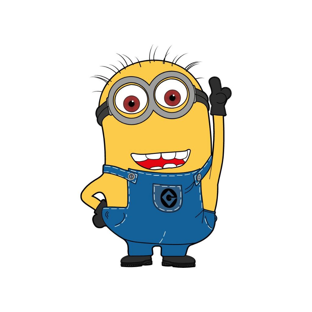 sablon setrika custom bertema lucu bisa pesan satuan MINION KEVIN STIKER