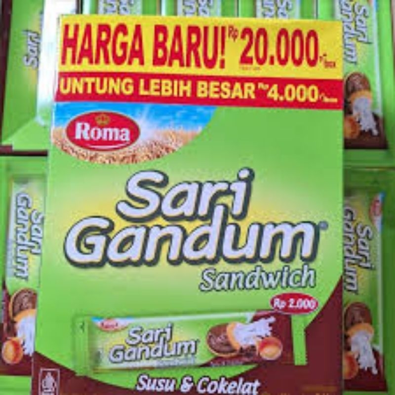 

ROMA SARI GANDUM SANDWICH 1 PAK ISI 12