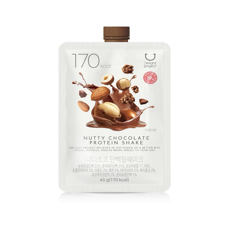 

[READY] DELIGHT PROJECT Nutty Chocolate Protein Shake 45g | Protein Shake Korea