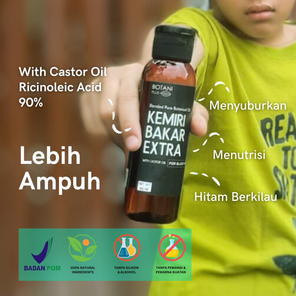 Minyak Kemiri Penyubur Rambut Anak dan Bayi BPOM | Minyak Kemiri Bakar EXTRA Castor Oil