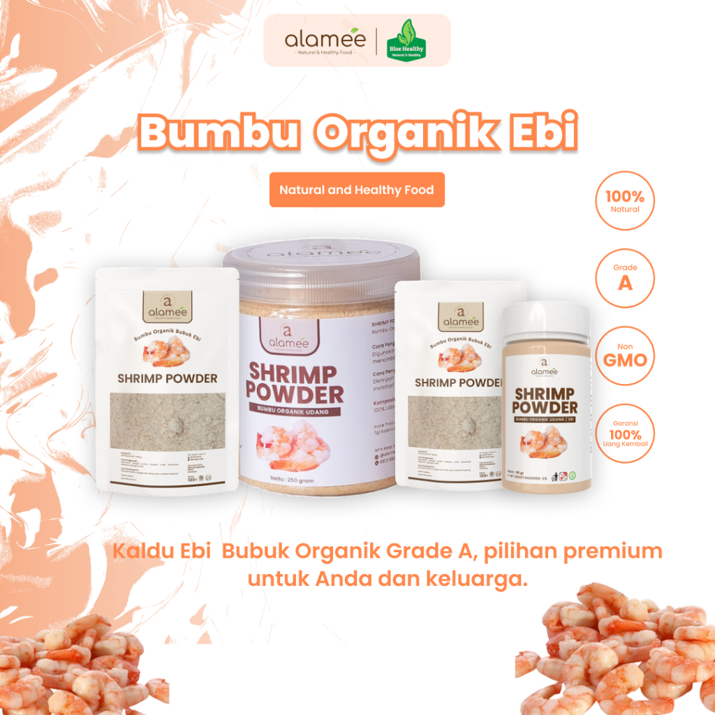 

ALAMEE Ebi Bubuk Kering Halus Udang Bumbu Dapur Organik Shrimp Powder Giling Praktis All Variant