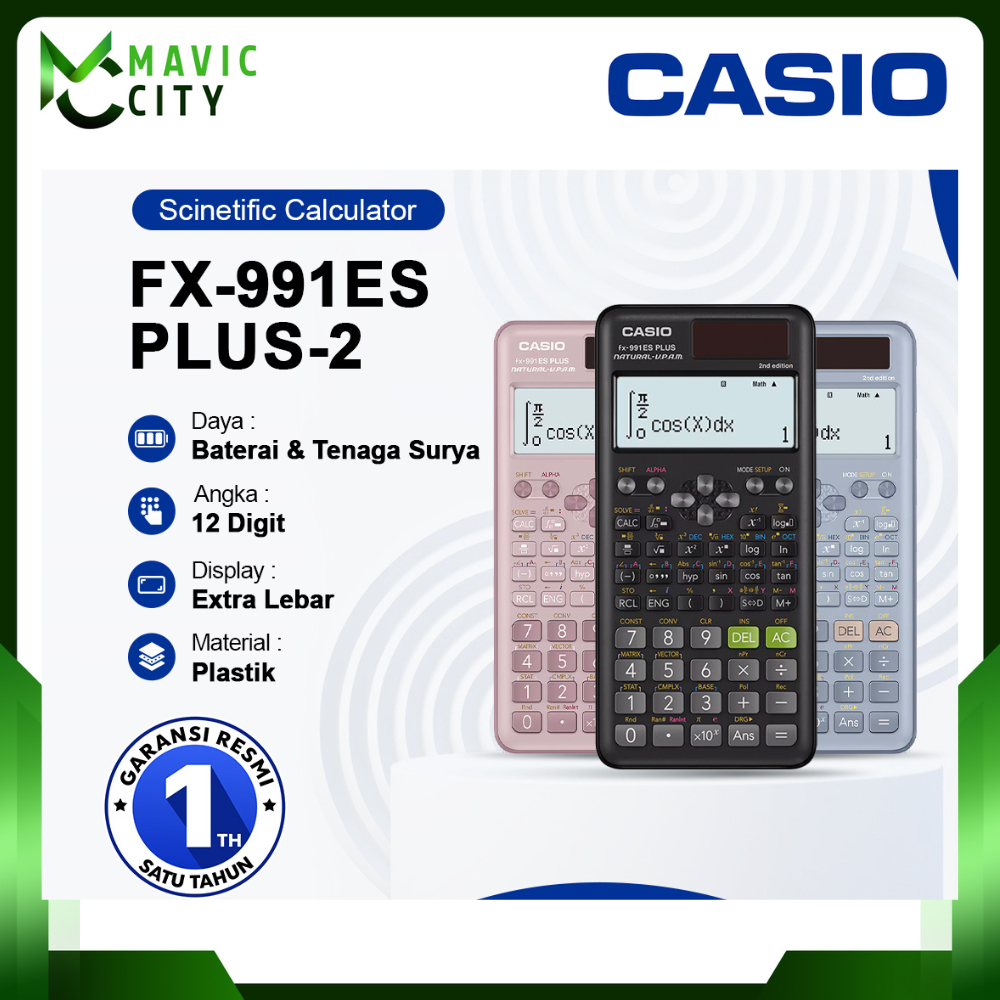 

Kalkulator Casio fx-991ES PLUS-2 - Calculator Scientific - garansi 1 tahun