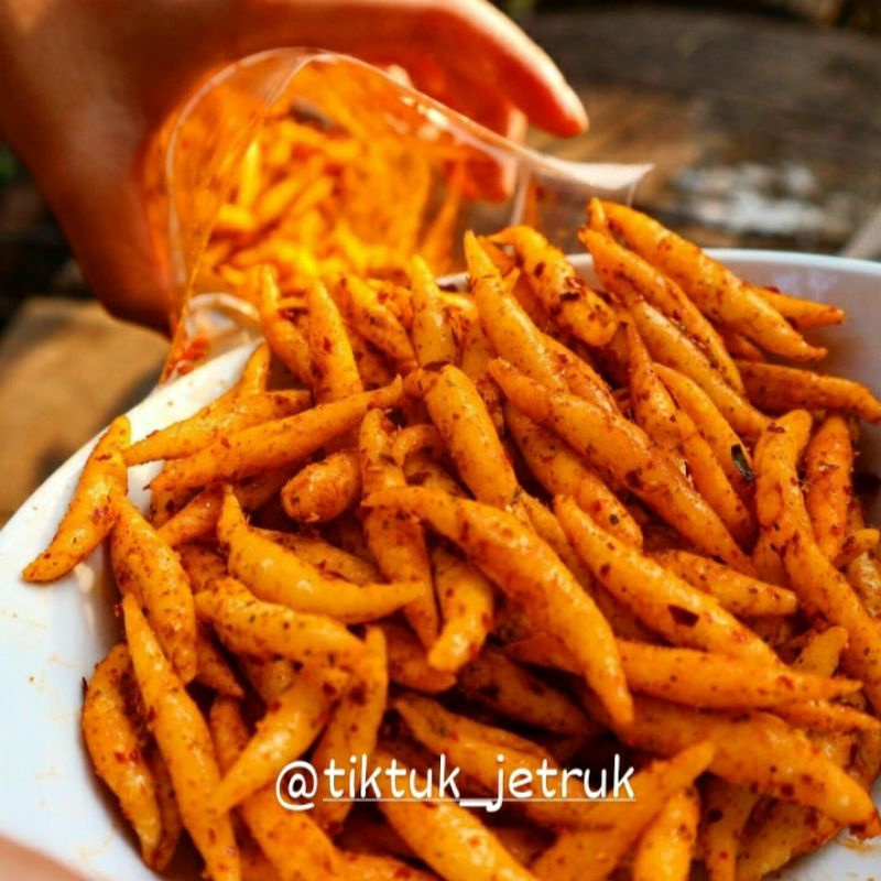 

Citruk Pedas 1000gr / Tiktuk / Aci Geletruk Cemilan Khas Garut 1 KG