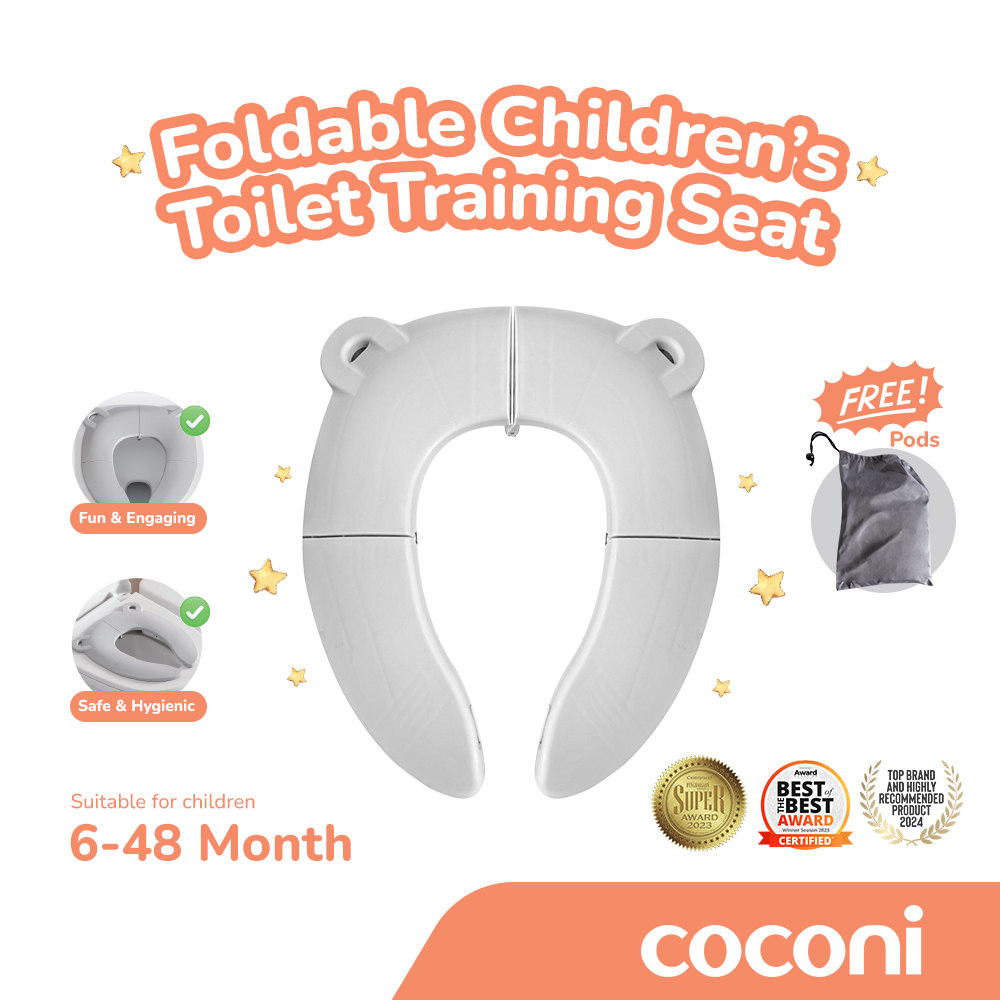 Coconi Foldable Children's Toilet Traning Seat | Dudukan Toilet Lipat Anak | Foldable Toilet Seat Po
