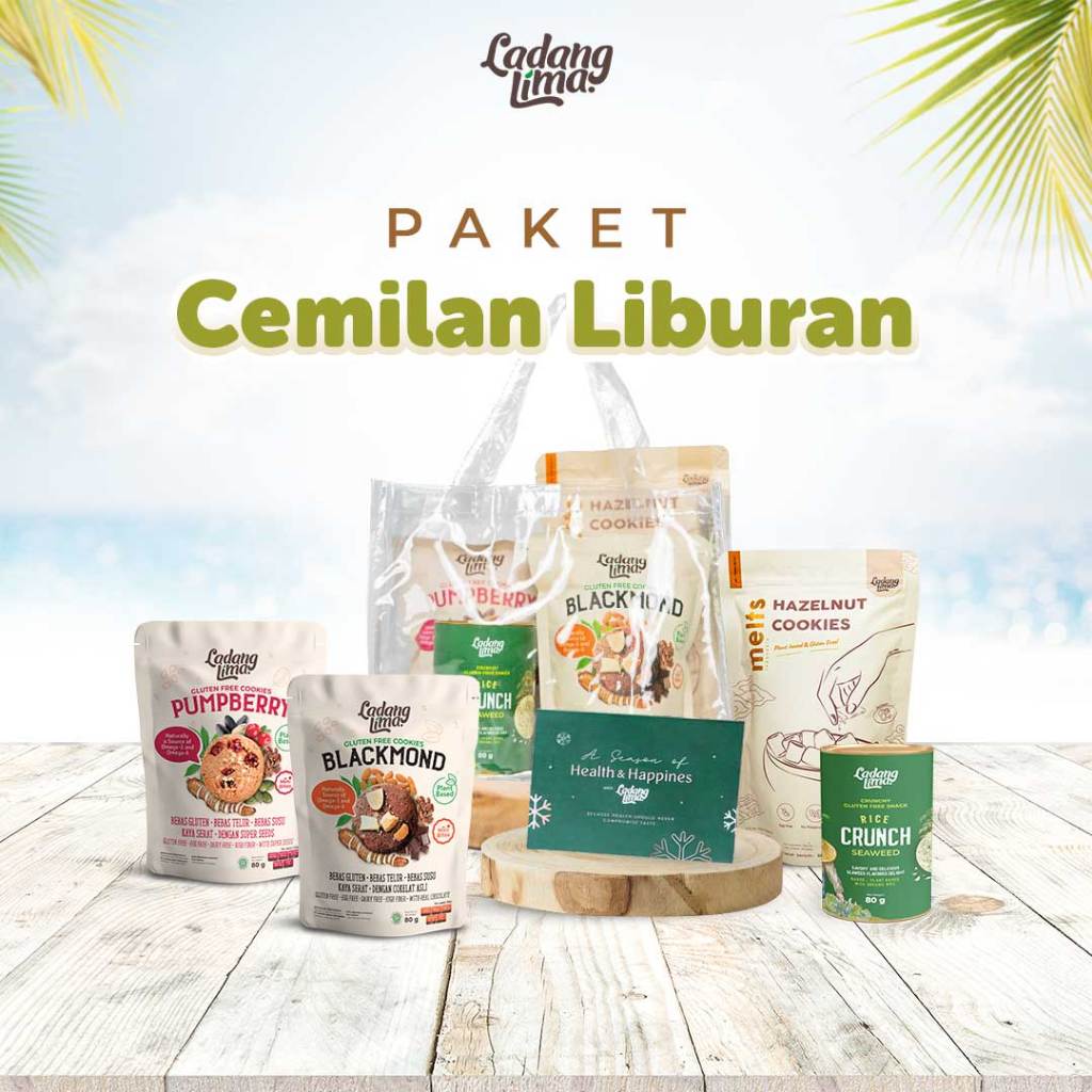 

Paket Cemilan Liburan - Ladang Lima - Gluten Free Healthy Food