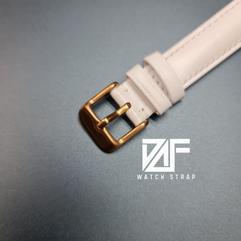 HANDMADE STRAP TALI JAM TANGAN KULIT DOMBA ASLI 1000% PEN QUICK RELEASE WARNA PUTIH / WHITE 12MM 14M