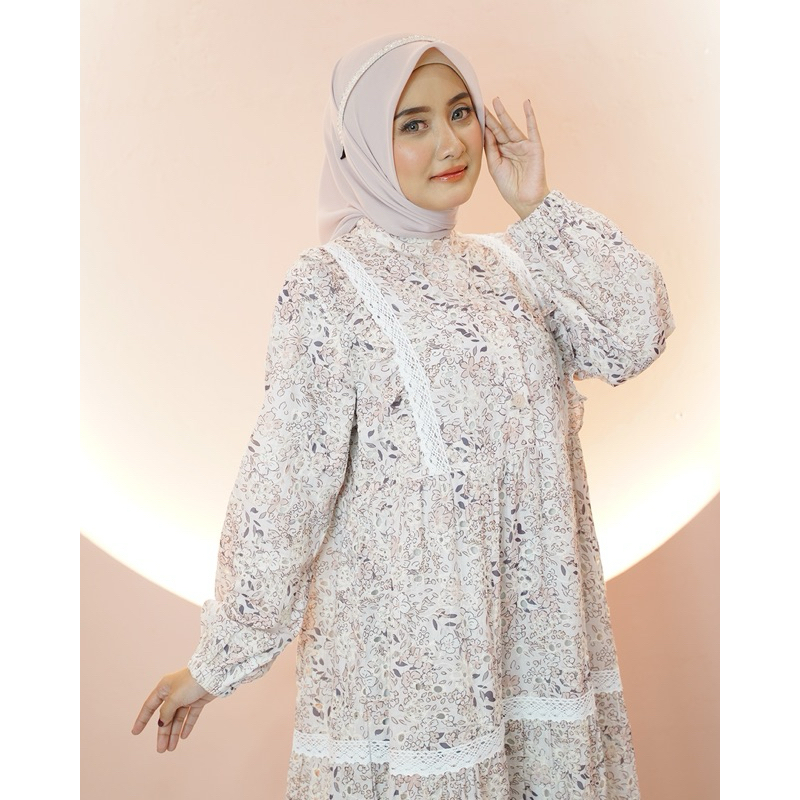 Elena Dress Katun Bordir | Gamis Katun Bordir | Gamis Katun Bolong | Gamis Wanita