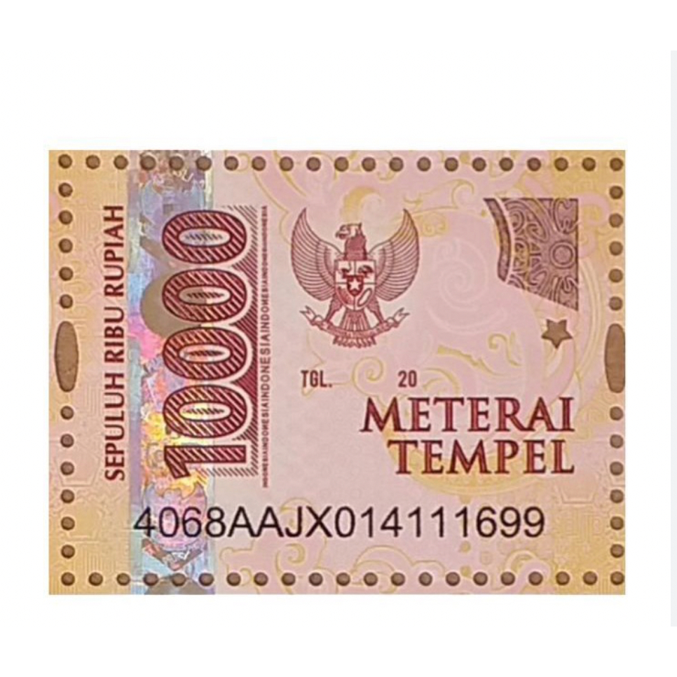 MATERAI 10 RIBU DAN GAMBAR ASLI PASTI BEDA
