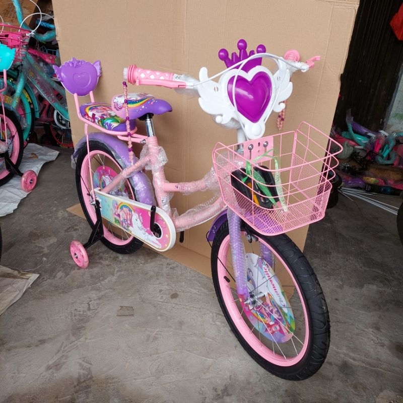 Sepeda Anak Cewek Perempuan Bmx Mini Ukuran 12 inch, 16 Inch & 18 Inch Chamomile 1201 Sandaran Belak