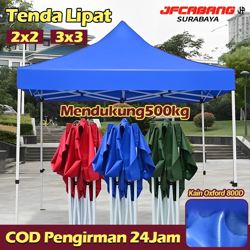 Tenda Lipat 2x2 3x3 Alat Olahraga Outdoor Tenda Gazebo 600D Tenda Bazar Pameran Tenda Dagang otomati