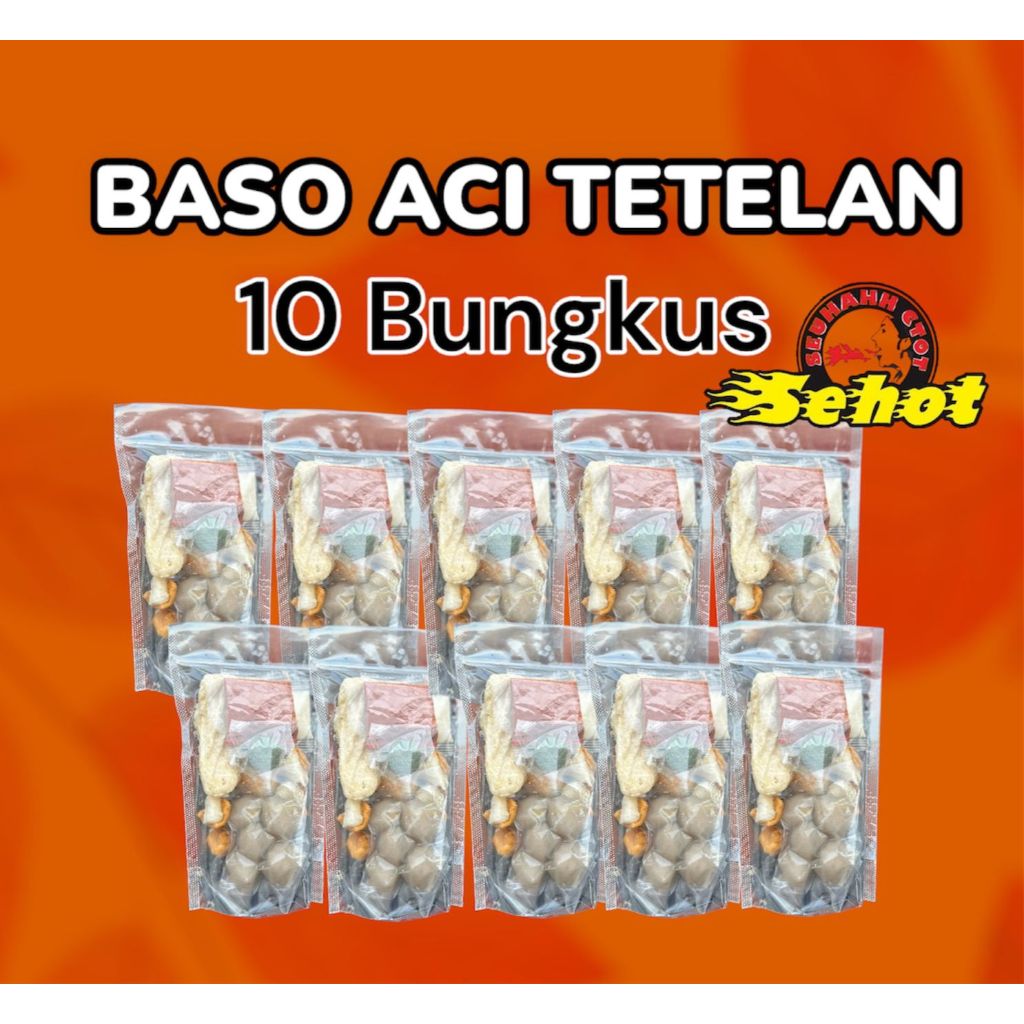 

10 BUNGKUS BASO ACI TETELAN JANDO MAKANAN INSTAN