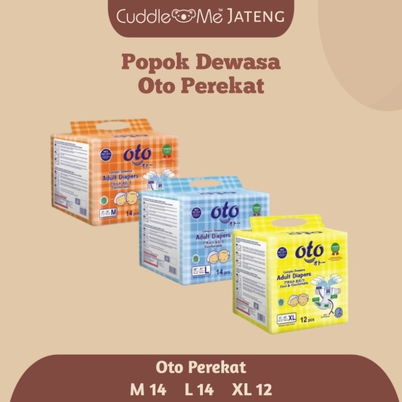 OTO POPOK DEWASA M 14 L 14 XL 12 PEREKAT