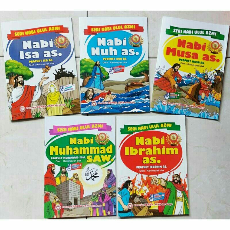 

Buku Cerita Anak Nabi Paket (5buku) || Buku Kisah Nabi Seri Nabi Ulul Azmi Bilingual Serba Jaya