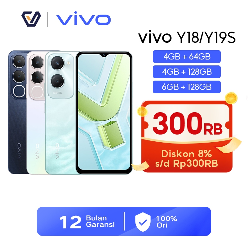 Official Vivo Y19s 4+64GB/4+128GB/6+128GB Smartphone - 5.500 mAh FastCharging 15W