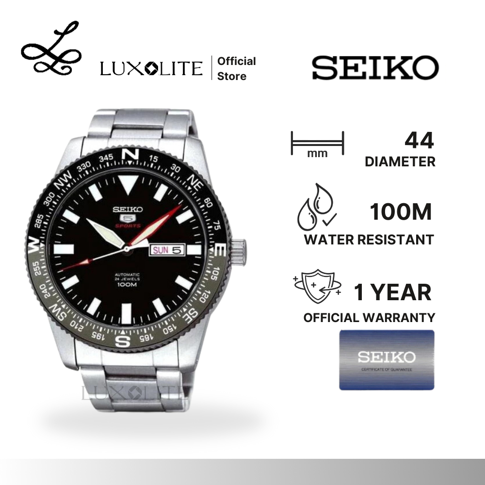 [Luxolite] SEIKO Jam Tangan Pria 5 Sports SRP669K1 Automatic Black Dial Stainless Steel