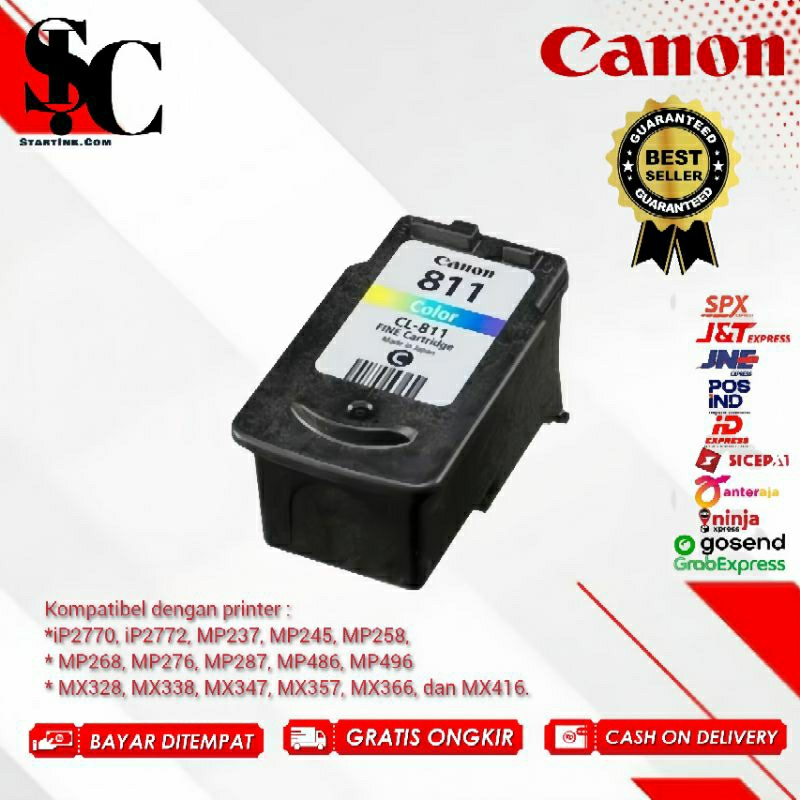 Catridge Canon 811 Colour Siap Pakai untuk printer canonIP2770/MP237,MP258