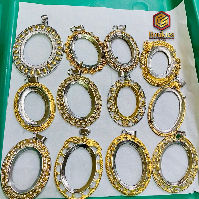 [GROSIR] Ikatan/ Emban Liontin Titanium Harga per 10 pcs gigi empat