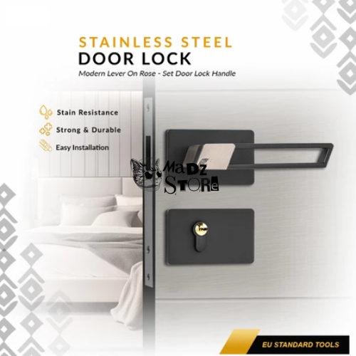 Safety Lock Door Grendel Gembok Kunci Pengaman Penutup Pintu Kayu Rumah Universal Handle Handel Pint