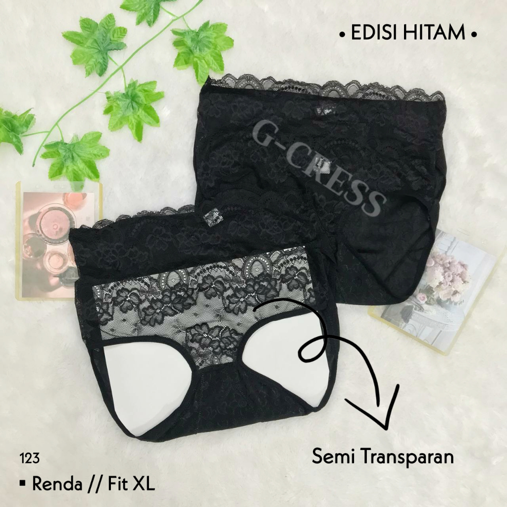 Celana Dalam Wanita Dewasa Katun Renda Semi Transparan Termurah Sepinggang Sepinggul Motif Katun Ray