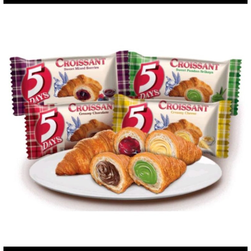 

ROTI CROISSANT 5DAY(5 PCS ) RASA MIX 4 VARIAN