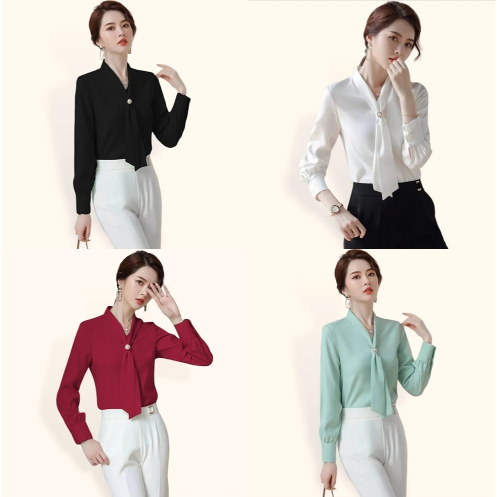 PREMIUM BLOUSE ATASAN WANITA BAJU KERJA KANTOR PESTA KASUAL KONDANGAN KOREAN STYLE LOVINA FASHION KO