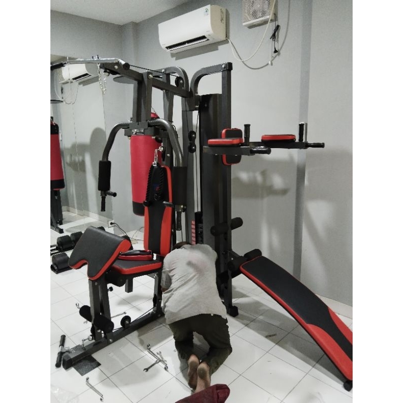 Home Gym 3 sisi sandsak tinju Set lengkap Alat fitnes Multi fungsi