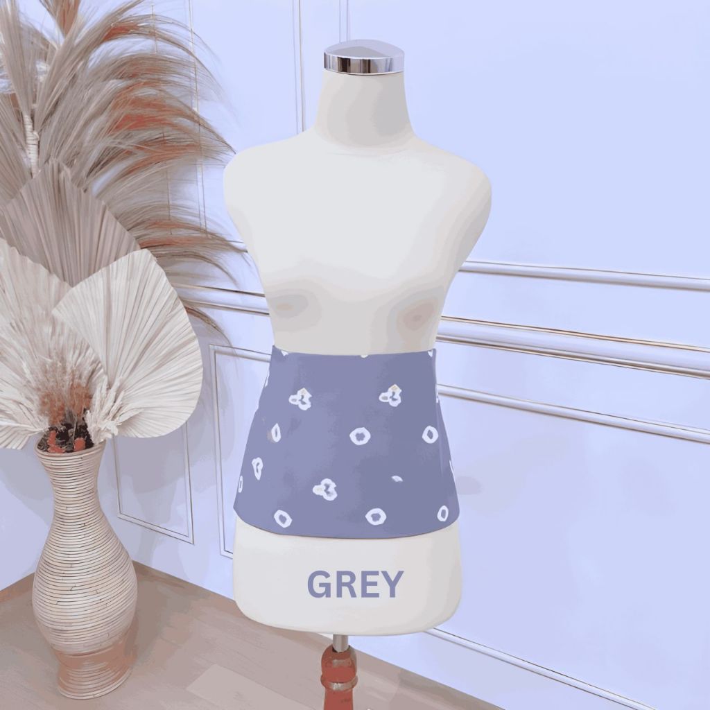 Obi Belt Instan/Angkin Kebaya Instan Siap Pakai/Angkin Jumputan Kebaya Warna Abu Dan Warna Lainnya