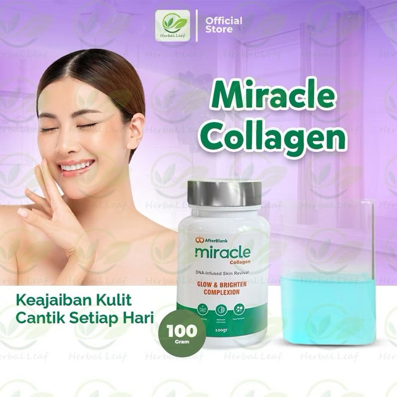 

After Blank Miracle Minuman Kolagen Suplemen Kecantikan White Booster Kulit Kenyal Bersih Alami.