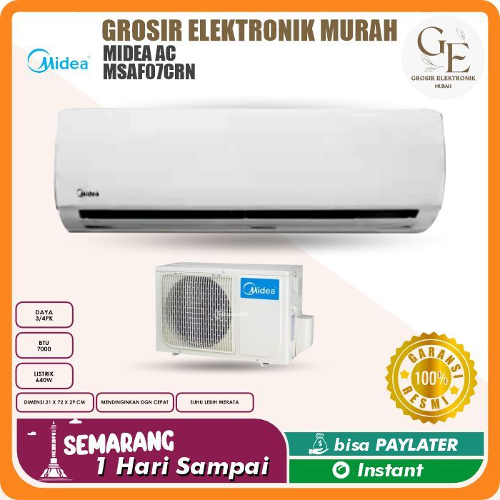 Ac Midea 3/4 Pk AC Midea Msaf-07crn2 - Low Watt 640 W