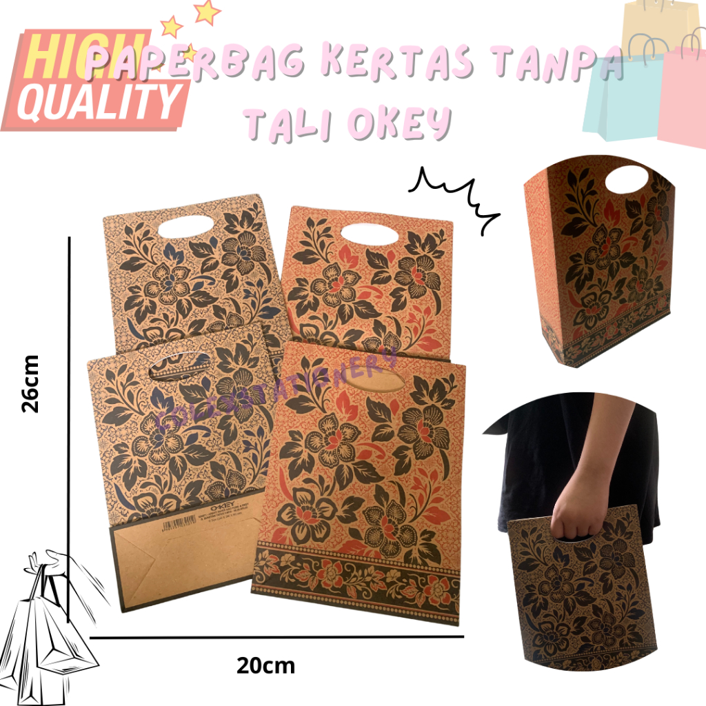

Paper Bag Batik Kertas / Tas Paper Bag Murah Tebal Tanpa Tali Ukuran 26cm x 20cm Kuat Okey (1 Pcs)