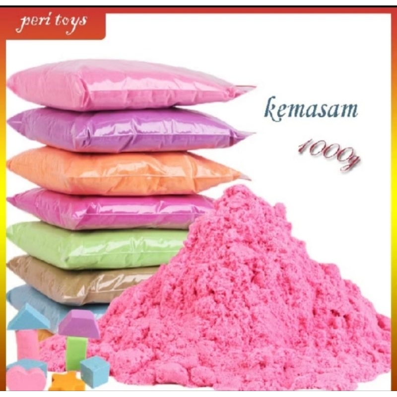 MAINAN pasir ajiaib 1 kg warna warni murah/Mainan pasir ajiaib edukasi anak anak