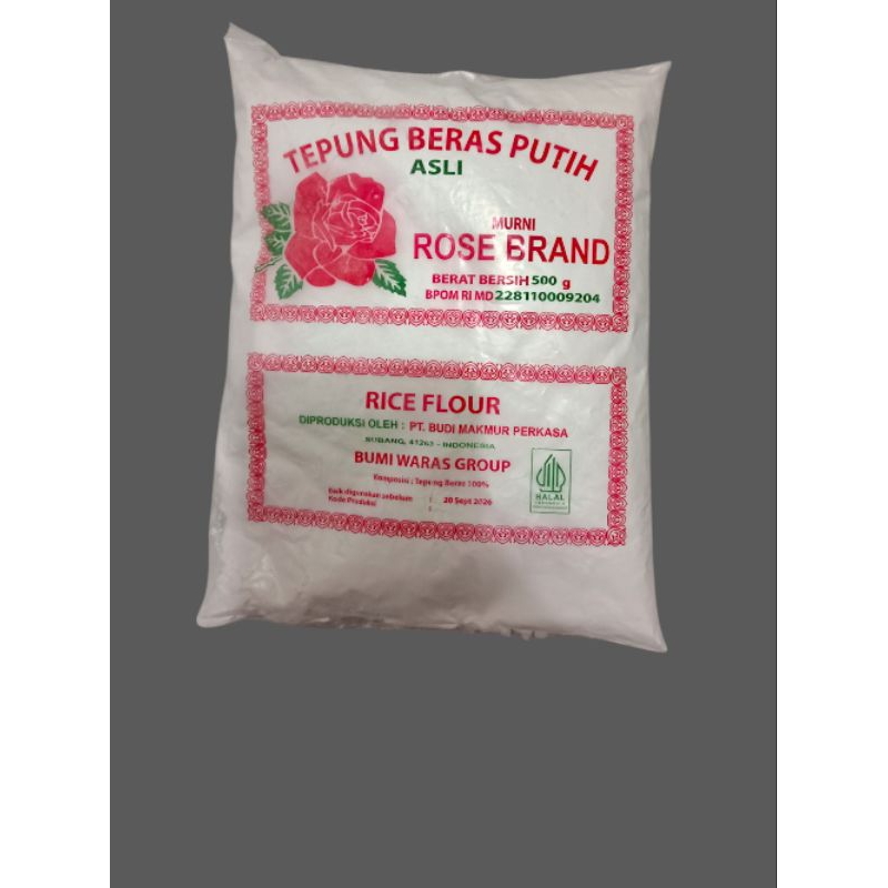 

Tepung Beras Putih Asli/Murni Rose Brand 500gram