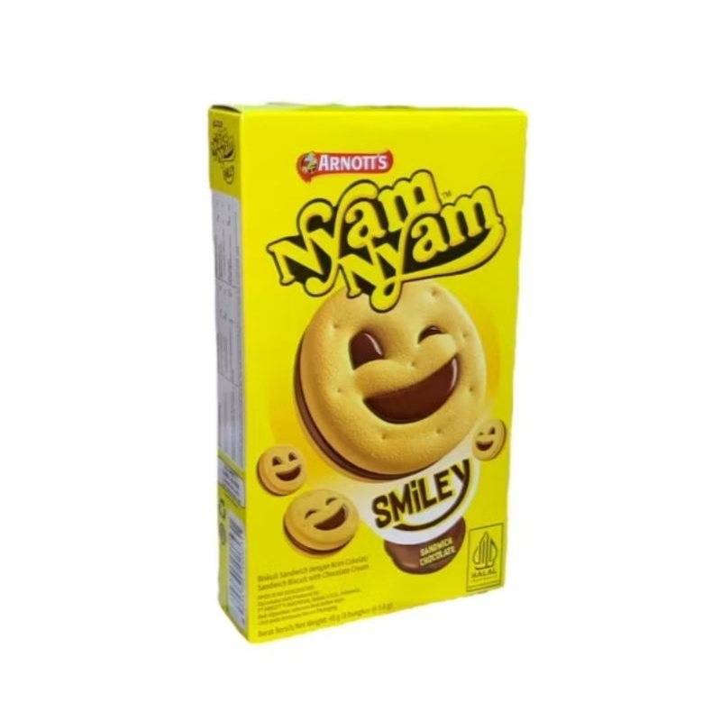 

Nyam Nyam Smiley 1 Pak isi 10 Kotak