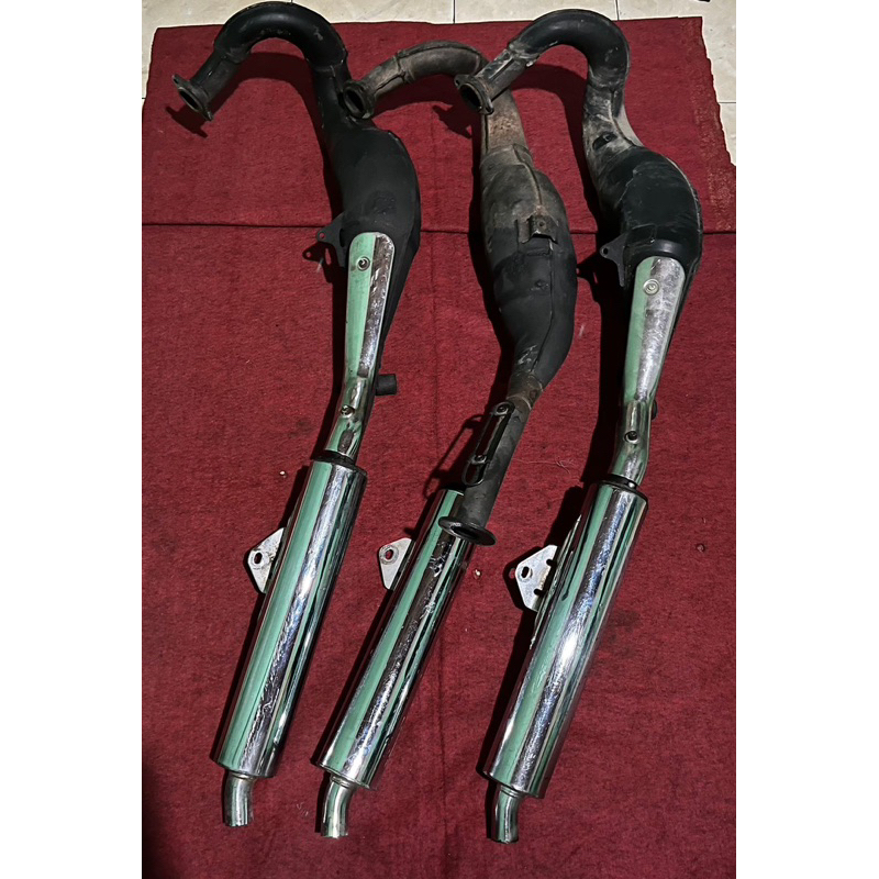 knalpot original ninja r ss rr sudah bobok bagian perut ambil katalis (suara masih khas ori)