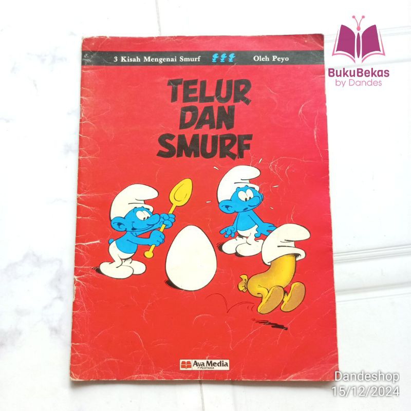 Telur dan Smurf - 3 Kisah Mengenai Smurf oleh Peyo - Komik Eropa Lawas Bekas Preloved