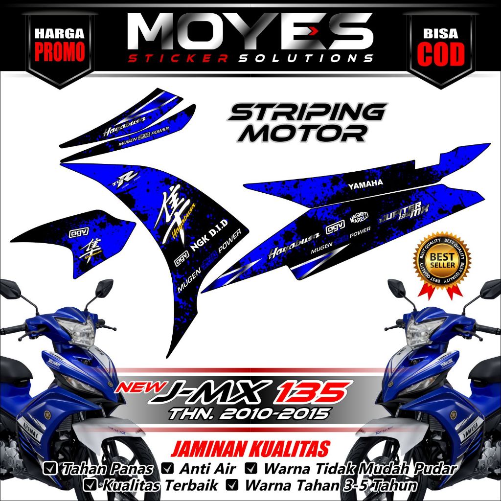 Striping Mx 135  - Decal Mx 135 - Stiker Mx 135 - Decal Stiker Mx 135 2010-2015 Hayabusa