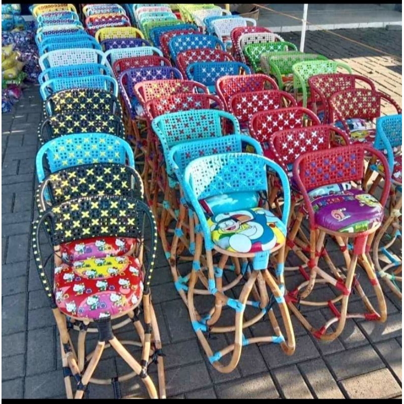 kursi rotan boncengan anak di motor matic/mainan anak/dudukan anak