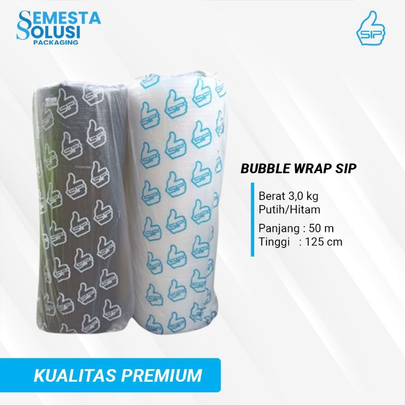 

Bubble Wrap 125 x 50 m - 3,0 Kg - Hitam Putih - Sip