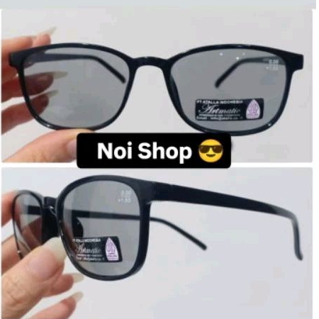 Kaca mata dobel fokus ,kaca mata baca n jalan frame n lensa warna hitam anti radiasi melindungi mata