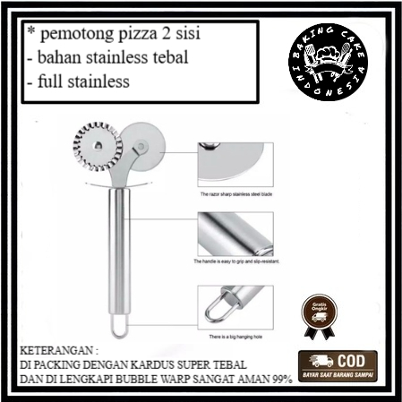 

PIZZA CUTTER / PEMOTONG PIZZA / PISAU PIZZA STAINLESS