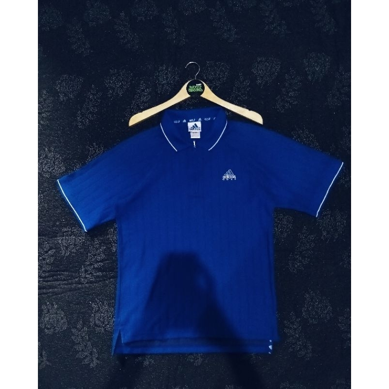 pakaian polo Adidas biru