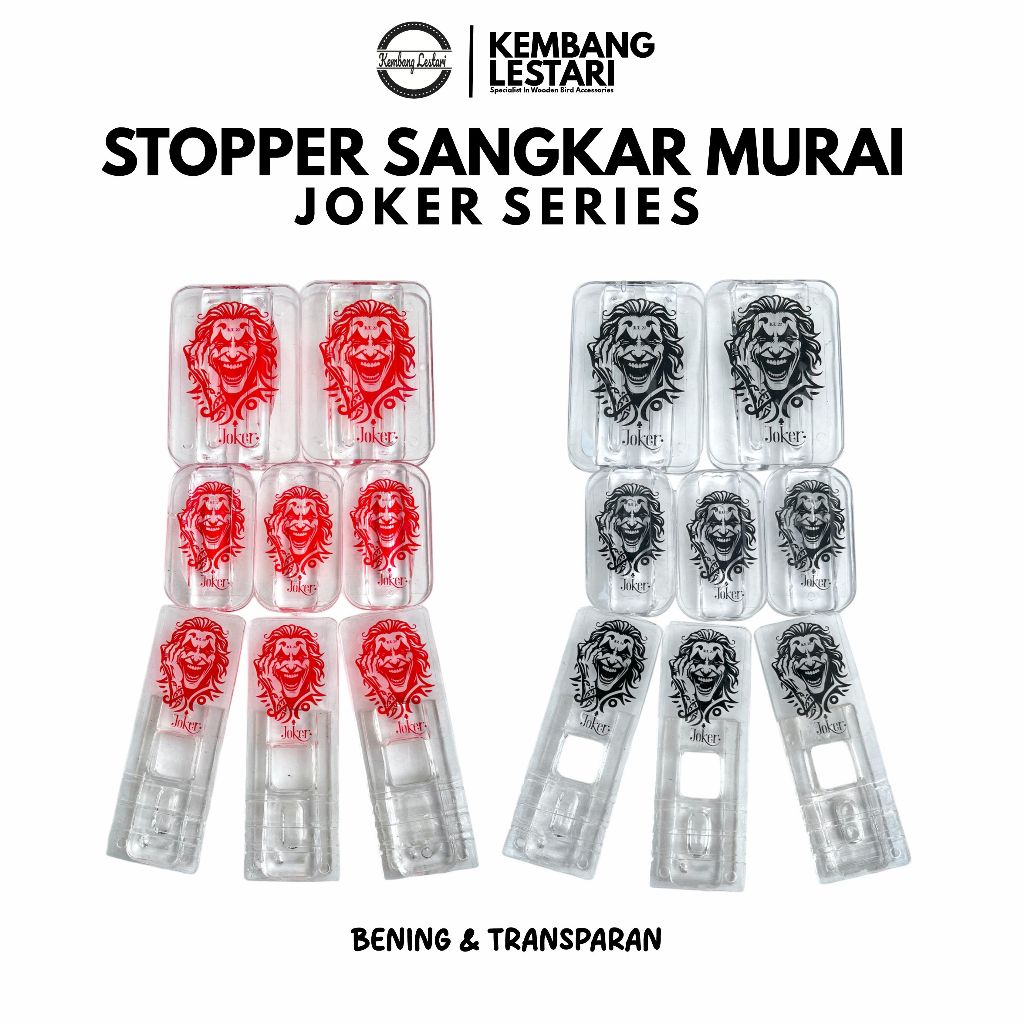 Variasi Sangkar MURAI BATU JOKER SERIES Transparan Stoper Stopper Bening Sangkar Kandang Burung Mura