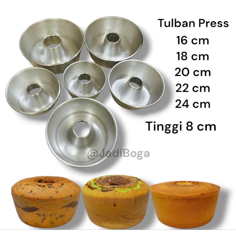 Loyang Bolu Tulban Press 16.18.20.22.24 | Loyang Tulban Press Anti Lengket | Loyang Bolu Tulban ting